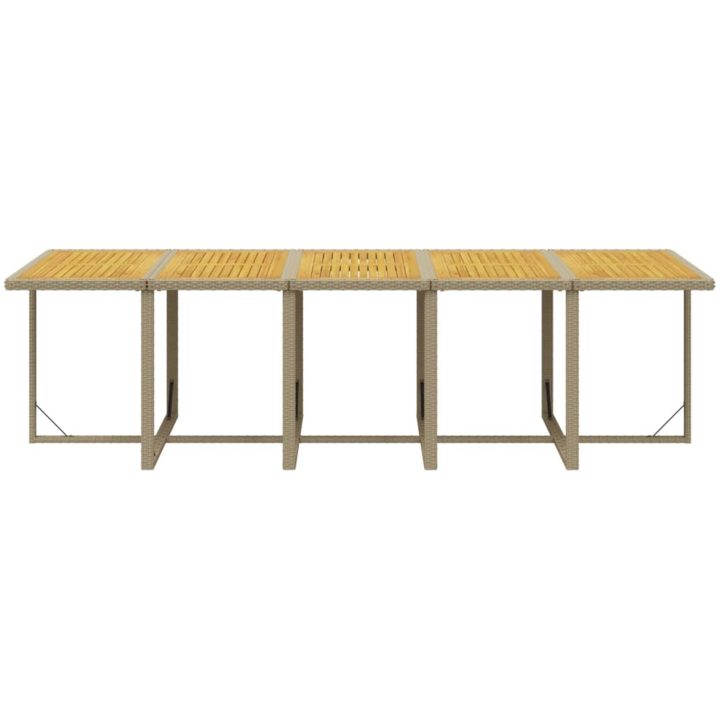 Matgrupp för trädgården med dynor 15 delar konstrotting beige vidaXL – bild 11