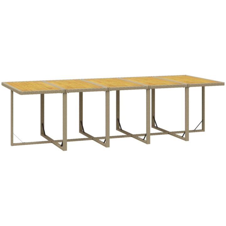 Matgrupp för trädgården med dynor 15 delar konstrotting beige vidaXL – bild 10