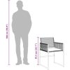 Matgrupp för trädgården med dynor 15 delar svart konstrotting vidaXL – miniatyr 12