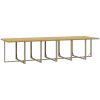 Matgrupp för trädgården med dynor 17 delar konstrotting beige vidaXL – miniatyr 7
