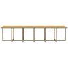 Matgrupp för trädgården med dynor 17 delar konstrotting beige vidaXL – miniatyr 8