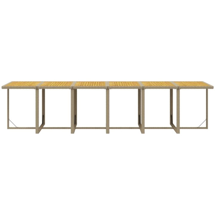 Matgrupp för trädgården med dynor 17 delar konstrotting beige vidaXL – bild 8