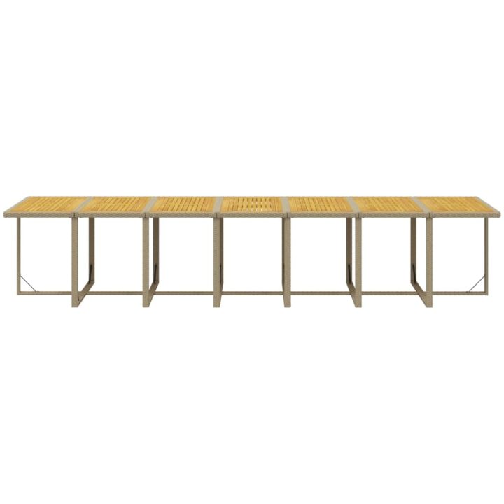 Matgrupp för trädgården med dynor 19 delar konstrotting beige vidaXL – bild 11
