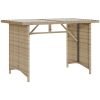 Matgrupp för trädgården med dynor 2 delar beige konstrotting vidaXL – miniatyr 5