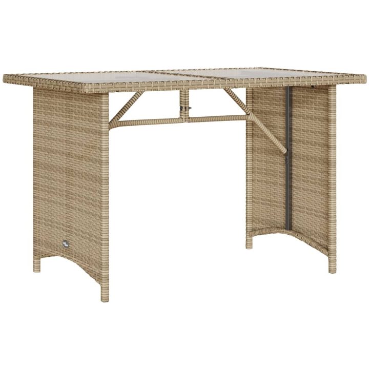 Matgrupp för trädgården med dynor 2 delar beige konstrotting vidaXL – bild 5