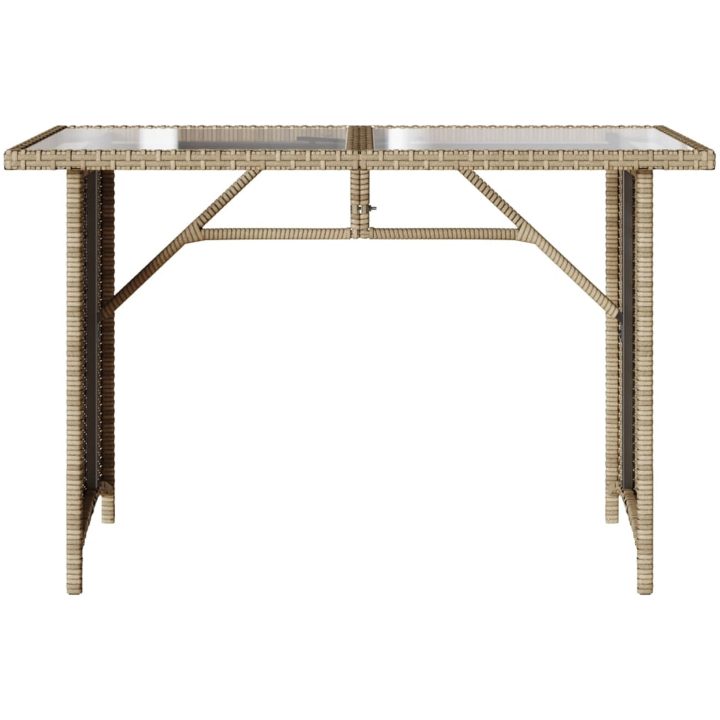 Matgrupp för trädgården med dynor 2 delar beige konstrotting vidaXL – bild 7