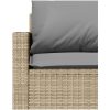Matgrupp för trädgården med dynor 2 delar beige konstrotting vidaXL – miniatyr 9