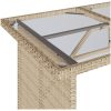 Matgrupp för trädgården med dynor 2 delar beige konstrotting vidaXL – miniatyr 10