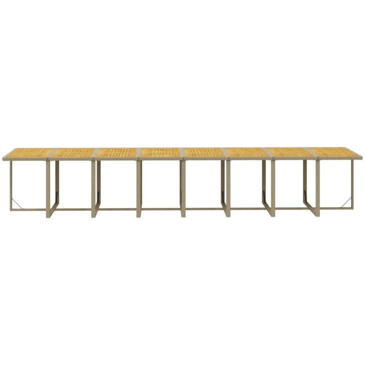 Matgrupp för trädgården med dynor 21 delar konstrotting beige vidaXL – bild 11