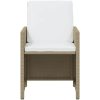 Matgrupp för trädgården med dynor 21 delar konstrotting beige vidaXL – miniatyr 6