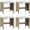 Matgrupp för trädgården med dynor 21 delar konstrotting beige vidaXL – miniatyr 7
