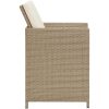Matgrupp för trädgården med dynor 3 delar beige vidaXL – miniatyr 8