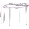 Matgrupp för trädgården med dynor 3 delar grå och svart vidaXL 80 cm table length – miniatyr 8
