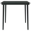 Matgrupp för trädgården med dynor 3 delar grå polyrotting glas vidaXL 80 x 80 x 74 cm – miniatyr 7
