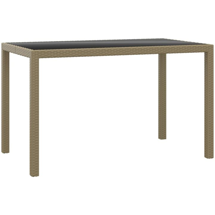Matgrupp för trädgården med dynor 3 delar konstrotting beige vidaXL – bild 3