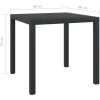 Matgrupp för trädgården med dynor 3 delar konstrotting svart vidaXL 80 cm bordslängd – miniatyr 12