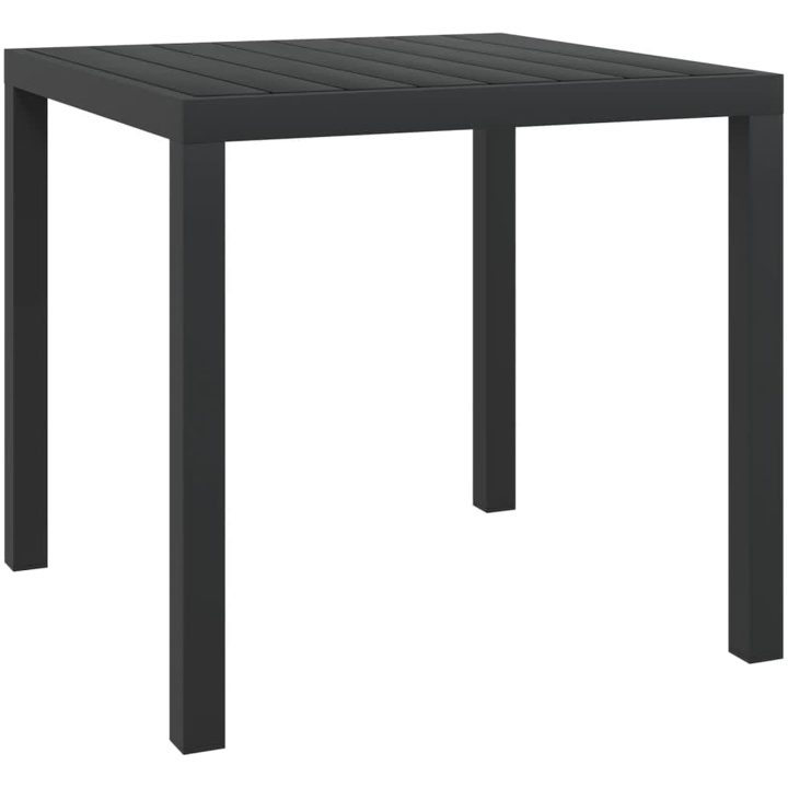 Matgrupp för trädgården med dynor 3 delar konstrotting svart vidaXL 80 cm bordslängd – bild 10