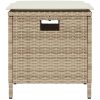 Matgrupp för trädgården med dynor 5 delar beige konstrotting vidaXL – miniatyr 3