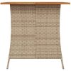 Matgrupp för trädgården med dynor 5 delar beige konstrotting vidaXL – miniatyr 4