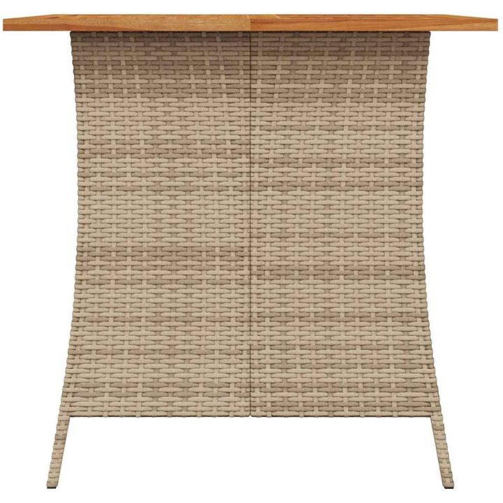 Matgrupp för trädgården med dynor 5 delar beige konstrotting vidaXL – bild 4