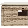 Matgrupp för trädgården med dynor 5 delar beige konstrotting vidaXL – miniatyr 5