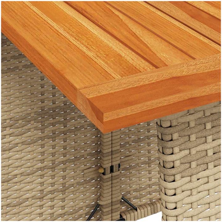 Matgrupp för trädgården med dynor 5 delar beige konstrotting vidaXL – bild 6
