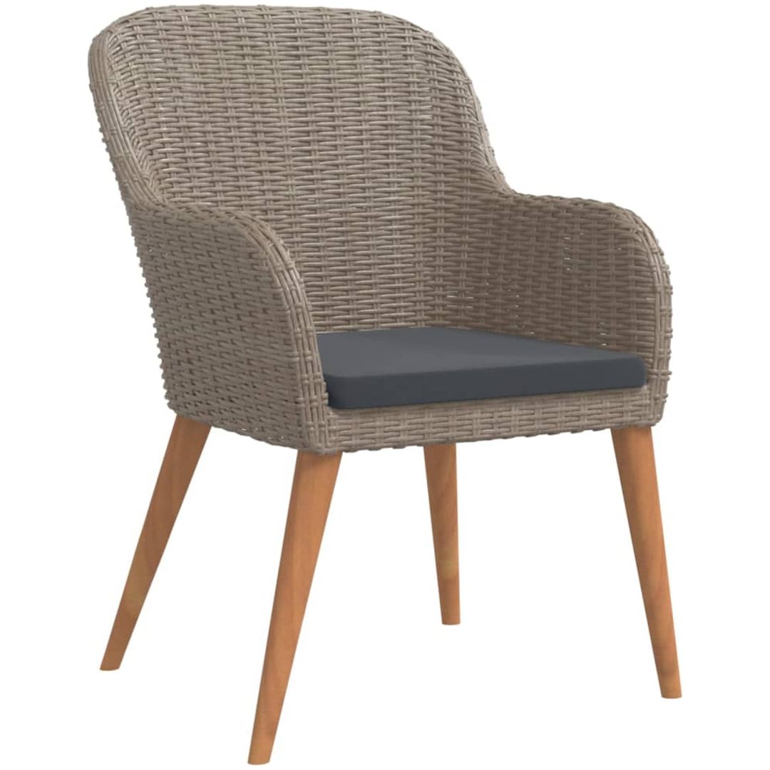 Matgrupp för trädgården med dynor 5 delar brun vidaXL 80 cm bordslängd – bild 3