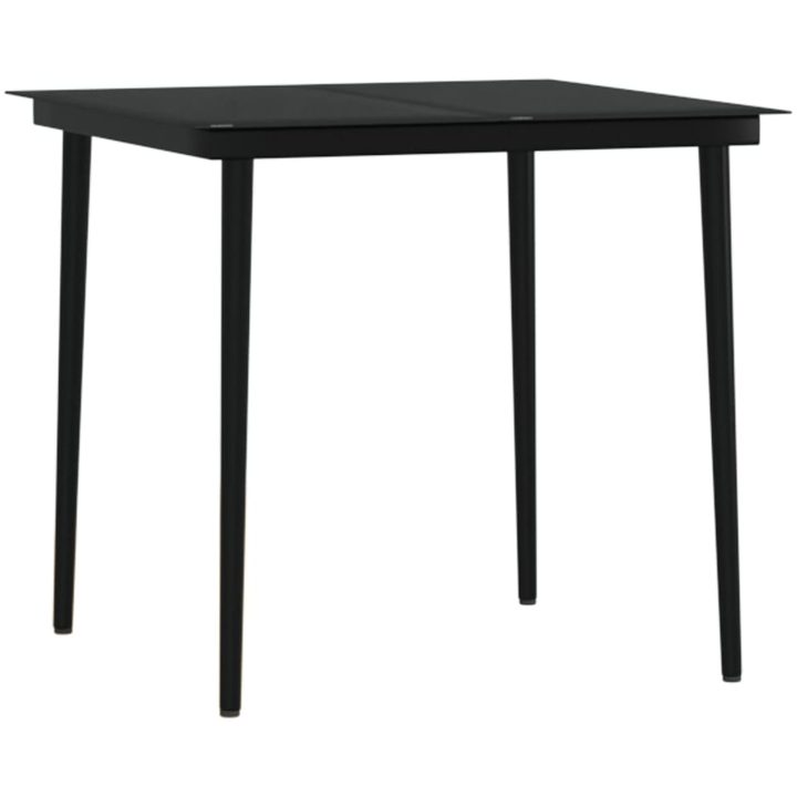 Matgrupp för trädgården med dynor 5 delar brun vidaXL 80 cm bordslängd – bild 5