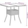 Matgrupp för trädgården med dynor 5 delar grå konstrotting&glas vidaXL – miniatyr 9