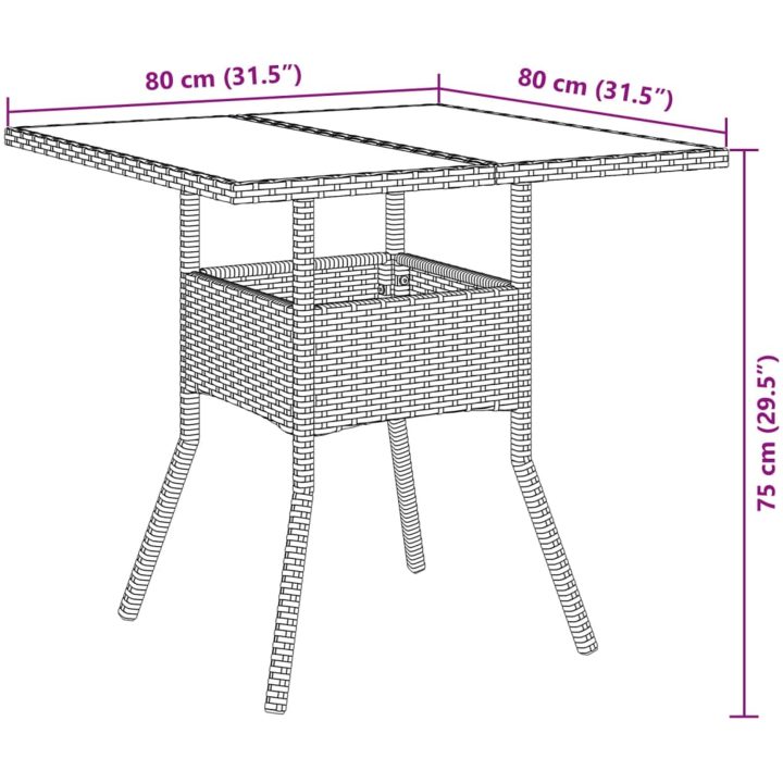 Matgrupp för trädgården med dynor 5 delar grå konstrotting&glas vidaXL – bild 9
