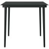 Matgrupp för trädgården med dynor 5 delar grå polyrotting glas vidaXL 80 x 80 x 74 cm – miniatyr 7