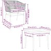 Matgrupp för trädgården med dynor 5 delar grå polyrotting glas vidaXL 80 x 80 x 74 cm – miniatyr 10