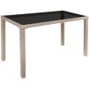 Matgrupp för trädgården med dynor 5 delar konstrotting beige vidaXL – miniatyr 5