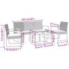 Matgrupp för trädgården med dynor 5 delar konstrotting brun vidaXL – miniatyr 6