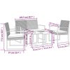 Matgrupp för trädgården med dynor 5 delar konstrottning brun vidaXL – miniatyr 6
