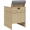 Matgrupp för trädgården med dynor 5 delar mixbeige konstrotting vidaXL – miniatyr 7