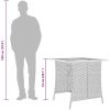 Matgrupp för trädgården med dynor 5 delar svart konstrottning vidaXL – miniatyr 8
