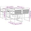 Matgrupp för trädgården med dynor 5 delar svart textilene vidaXL – miniatyr 9