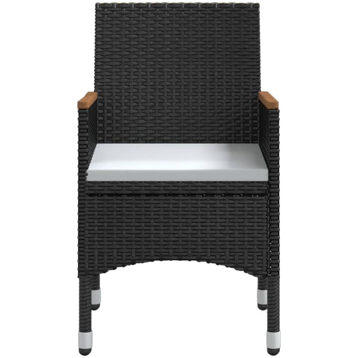 Matgrupp för trädgården med dynor 5 delar svart vidaXL 80 cm table length – bild 4