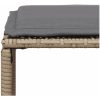 Matgrupp för trädgården med dynor 7 delar beige konstrotting vidaXL – miniatyr 11