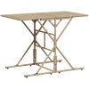 Matgrupp för trädgården med dynor 7 delar beige konstrotting vidaXL – miniatyr 3