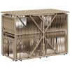 Matgrupp för trädgården med dynor 7 delar beige konstrotting vidaXL – miniatyr 7