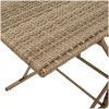 Matgrupp för trädgården med dynor 7 delar beige konstrotting vidaXL – miniatyr 8