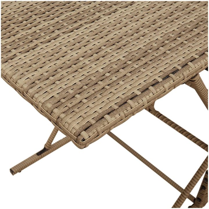 Matgrupp för trädgården med dynor 7 delar beige konstrotting vidaXL – bild 8