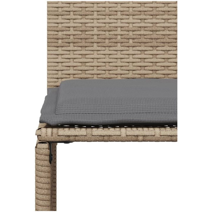 Matgrupp för trädgården med dynor 7 delar beige konstrotting vidaXL – bild 10