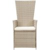 Matgrupp för trädgården med dynor 7 delar beige vidaXL – miniatyr 4
