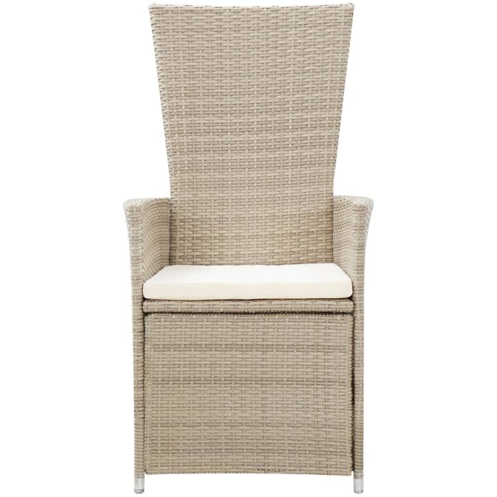 Matgrupp för trädgården med dynor 7 delar beige vidaXL – bild 4