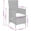 Matgrupp för trädgården med dynor 7 delar beige vidaXL – miniatyr 10