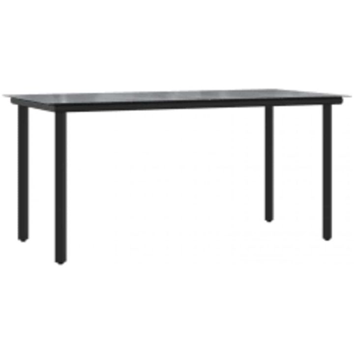Matgrupp för trädgården med dynor 7 delar brun polyrotting glas vidaXL 160 x 80 x 74 cm – bild 6
