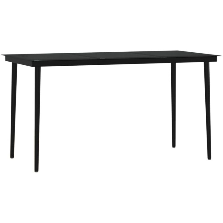 Matgrupp för trädgården med dynor 7 delar brun vidaXL 140 cm table length – bild 5
